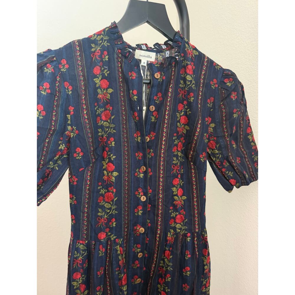 New sorella Evina Cotton Dress floral $197 Sz 0 - Picture 7 of 8